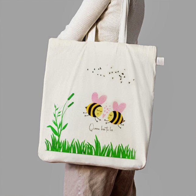 Lustig söt bin Tote Bag Tygkasse (Lovely cute bee Tote Bag
)