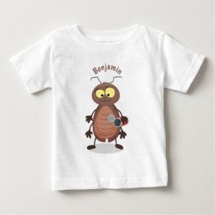Lustig, söt kackerlacka tecknade figurer t shirt
