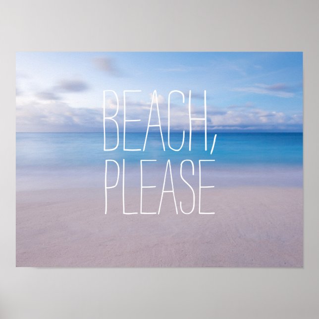 Lustig strand, tack, marint foto, vandring poster (Framsidan)