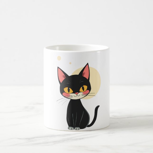 lustig svart kattlover från mugg (Center)