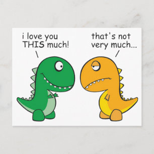 lustig-T-Rex-liten-arm-tecknad Vykort