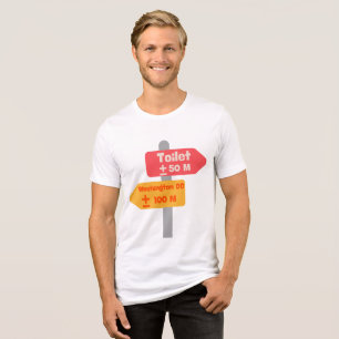lustig t-shirt för vägskylt