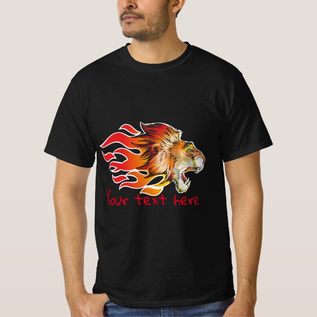 lustig t-shirt med lejon (Framsida)
