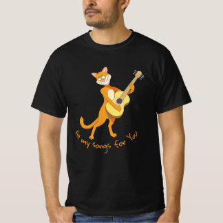 lustig t-shirt med sjungande katt