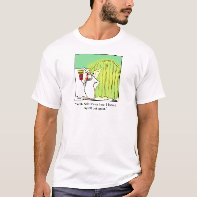 Lustig Tecknad Angel T-shirt! Tröja (Framsida)