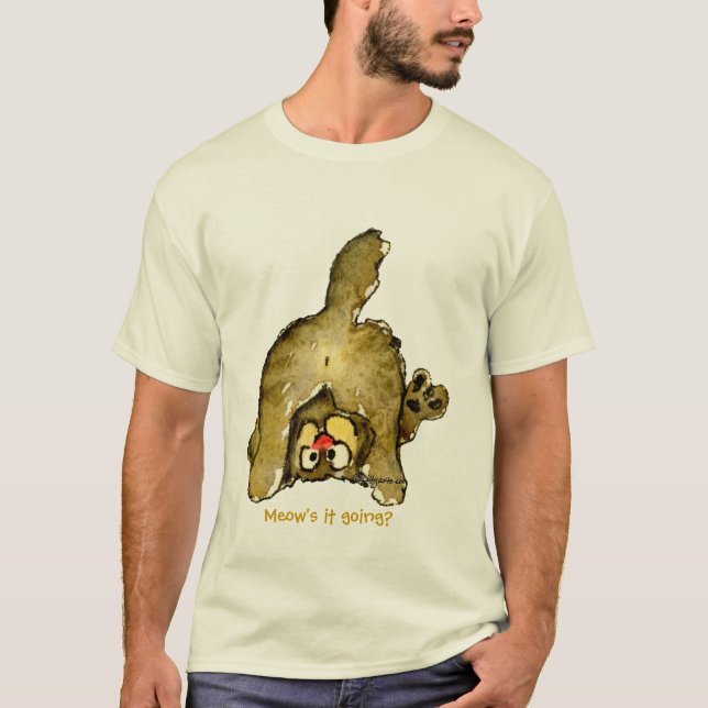 Lustig Tecknad Cat A HÅL av kärlek! Tshirt Tee Shirt (Framsida)