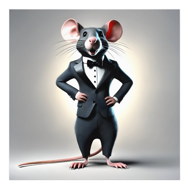 lustig tecknad för mus fototryck (Framsidan)