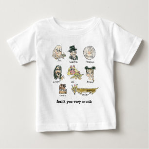 Lustig Tecknad Frank You väldigt mycket Tee Shirt