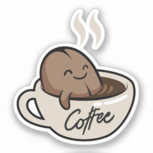 Lustig tecknad i Skrapbok för kaffe mugg Humor Klistermärken