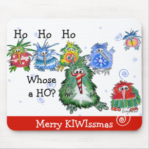 Lustig Tecknad Kiwi jul Gift Mousepad Musmatta