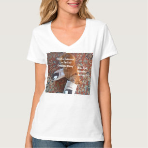lustig text, kattfoto, ingerkatt tofflor, gåva t shirt