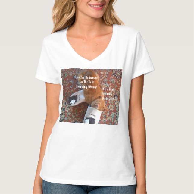 lustig text, kattfoto, ingerkatt tofflor, gåva t shirt (Framsida)