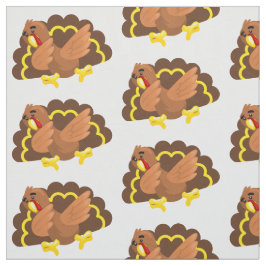 lustig thanksgiving-dabbande kalkon tyg