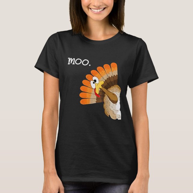 lustig thanksgiving för kalkonmos t shirt (Framsida)