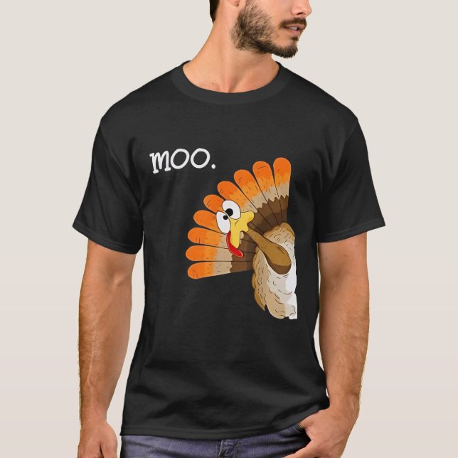 lustig thanksgiving för kalkonmos t shirt (Framsida)