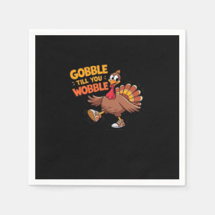 Lustig Thanksgiving - Gobble tills du Wobble Class Pappersservett