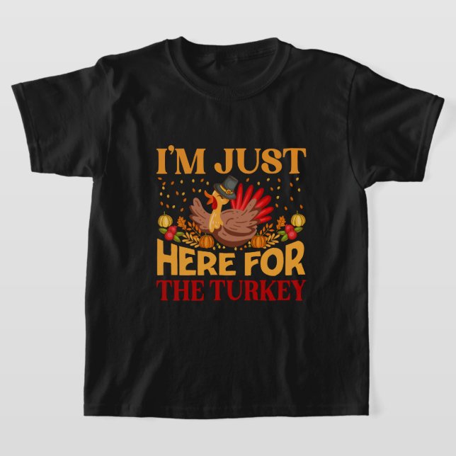 lustig Thanksgiving ord art av kalkon  T Shirt (Laydown)