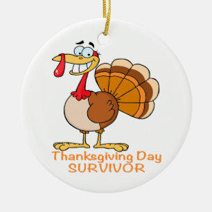 lustig thanksgiving-turkalkon julgransprydnad keramik