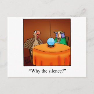 Lustig Thanksgiving Turkiet Fortune Tecknad Gifts! Helg Vykort