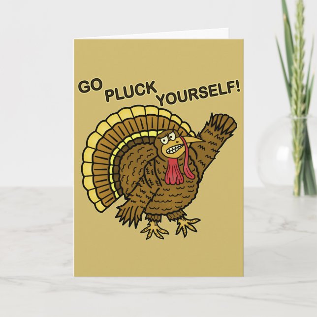 Lustig Thanksgiving Turkiet Pun Helgkort (Framsida)