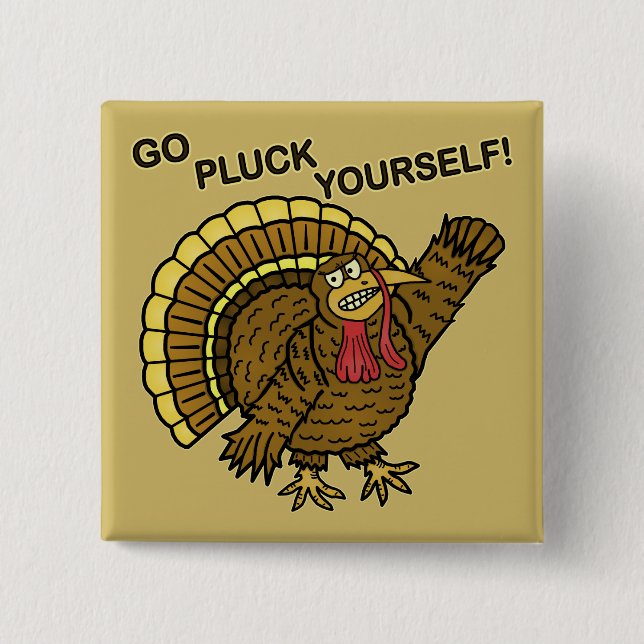 Lustig Thanksgiving Turkiet Pun Knapp (Framsida)
