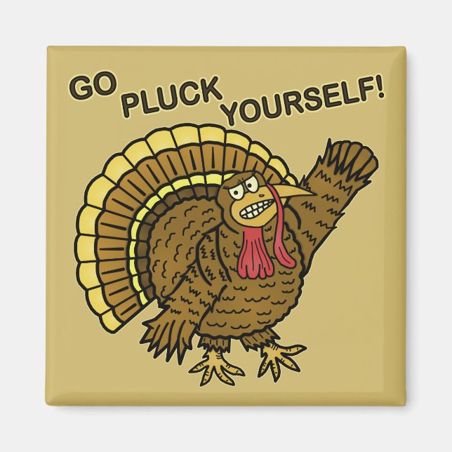 Lustig Thanksgiving Turkiet Pun Magnet (Framsidan)