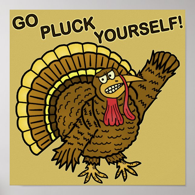 Lustig Thanksgiving Turkiet Pun Poster (Framsidan)
