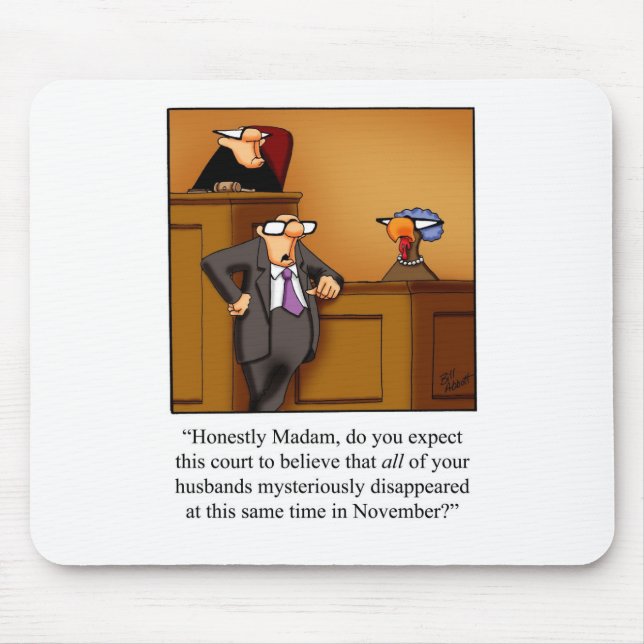 Lustig Thanksgiving Turkiet - rättegång! Musmatta (Framsidan)