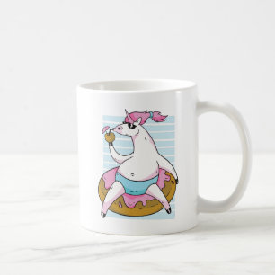 Lustig Tjock Unicorn Bassäng Party-kylning Inflata Kaffemugg