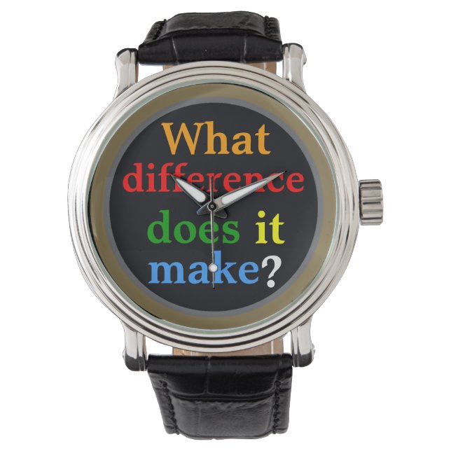 lustig typografi, timcitat armbandsur (Framsida)