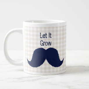 Lustig typografisk mustasch jumbo mugg