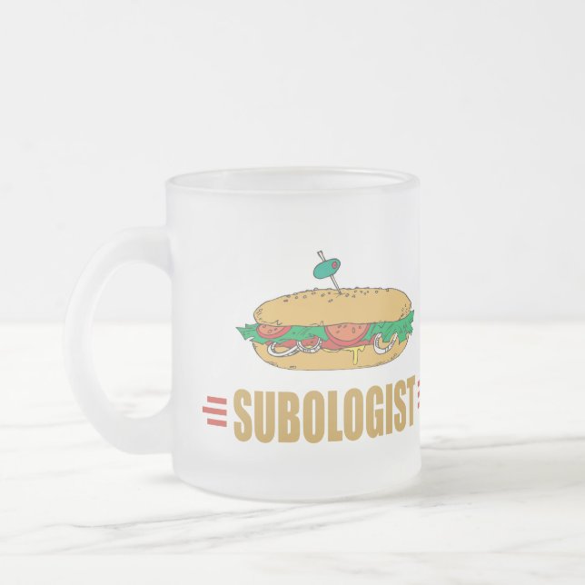 Lustig undervattenssandwich frostad glasmugg (Vänster)