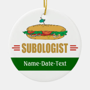 Lustig undervattenssandwich julgransprydnad keramik