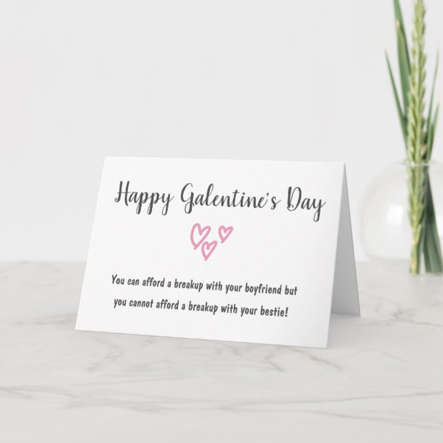 lustig valentins bästa vän söt helgkort (Framsida)
