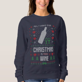 lustig vin ful sweatshirt från jul t shirt