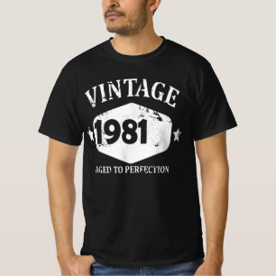 Lustig Vintage 1981 Grattis på födelsedagen Gift B T Shirt