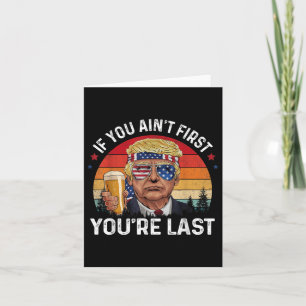 Lustig Vintage 4:e juli Donald Trump som drog mig Kort