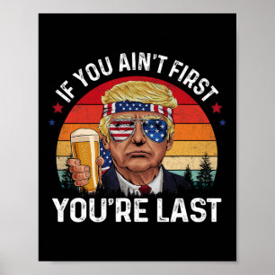 Lustig Vintage 4:e juli Donald Trump som drog mig Poster
