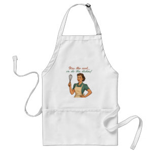 Lustig Vintage Apron för kvinnor - Retro Kitchen H Förkläde