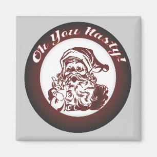 Lustig Vintage Bad Santa Retro jul Magnet