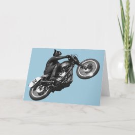 lustig vintage motorcykel helgkort