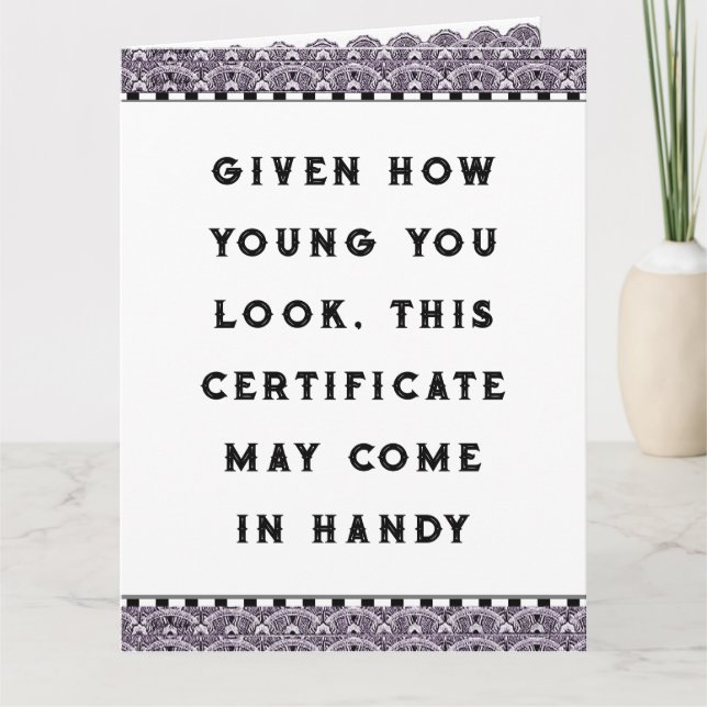 Lustig Vuxen Birthday Kort (Framsida)