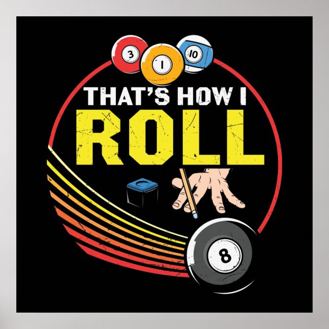 Lustiga Billiards älskare sport Poster (Framsidan)