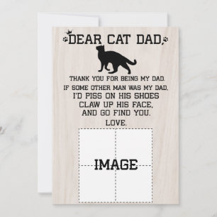 lustiga Cat Pappa fotokollage Fars dag än Tack Kort