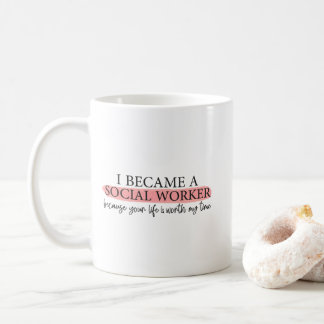 lustiga citattecken för arbetsmånaden Social Kaffemugg