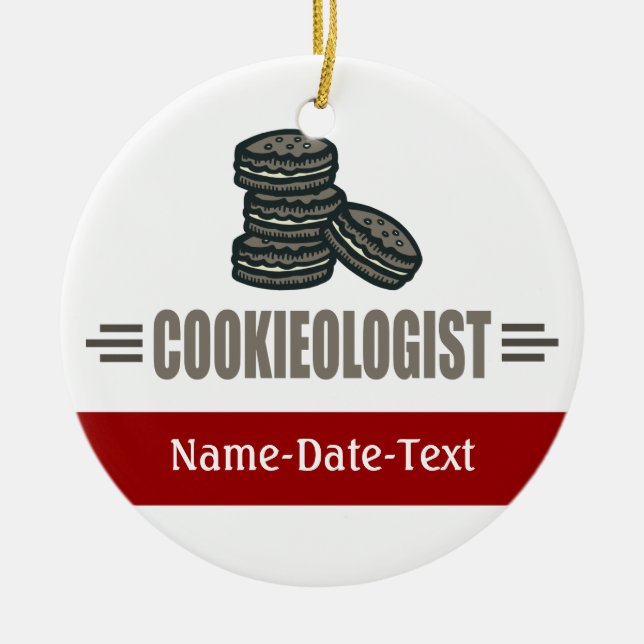 Lustiga Cookies Julgransprydnad Keramik (Framsidan)