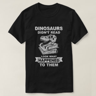 Lustiga dinosaurier läste inte vad som hände t shirt