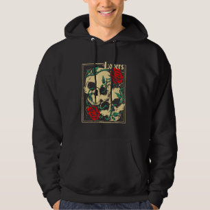 Lustiga Döskallar och Rosor Död Älskare Skull Ro G Hoodie
