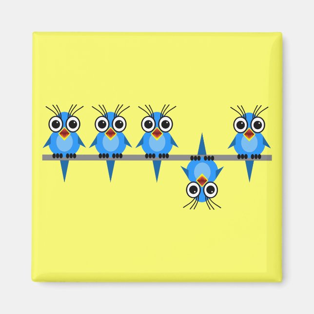 lustiga fåglar magnet (Framsidan)