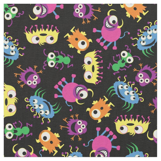 Lustiga monster Cute Kids Decor Tyg (Närbild)